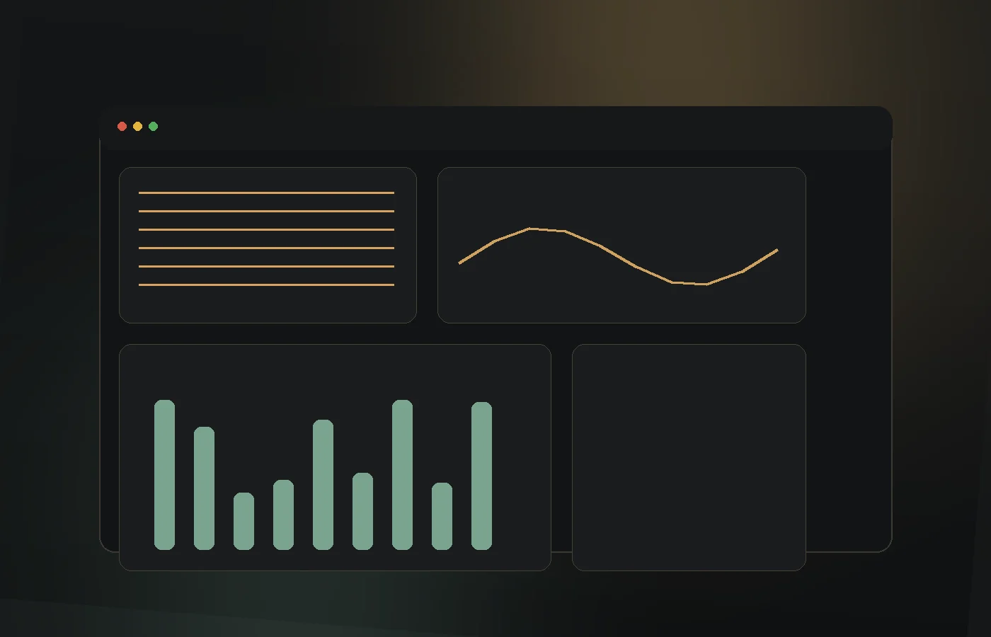 SEO reporting dashboard mockup
